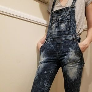 Free People Washed Denim Overall